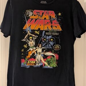 Star Wars Black Tee with Colorful Graphic